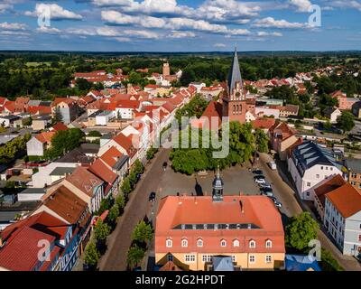 Piazza del mercato Bad Liebenwerda Foto Stock