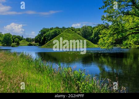 Piramide di mare nel Parco Branitzer Foto Stock