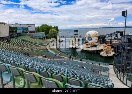 Stadio flottante Bregenz Foto Stock