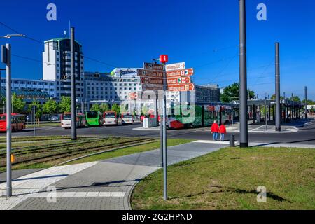 Cottbus: Nuovo centro di trasporto nel sud del Brandeburgo Foto Stock