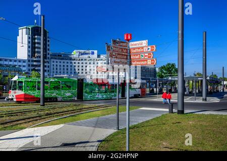 Cottbus: Nuovo centro di trasporto nel sud del Brandeburgo Foto Stock