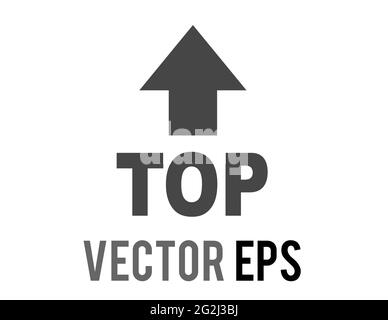 La parola vettore isolata in alto con un'icona a forma di freccia rivolta verso l'alto Illustrazione Vettoriale