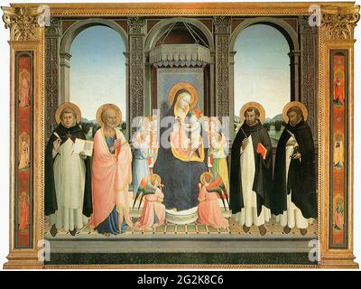 Fra Angelico - pala d'altare San Domenico 1430 Foto Stock