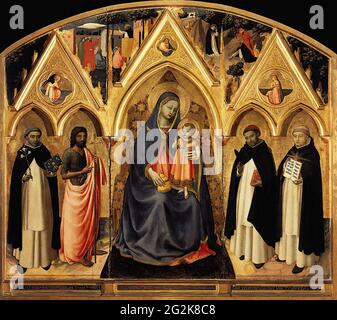 Fra Angelico - pala d'altare di San Pietro Martire 1428 Foto Stock