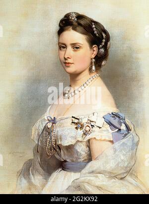 Franz Xaver Winterhalter (1805-1873) - Principessa Victoraai Principessa reale come Principessa Corona Prussi 1867 Foto Stock