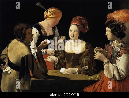 Georges De la Tour - Cheat con Ace Diamonds 1635 Foto Stock