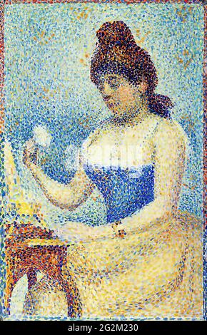 Georges Seurat - Studio giovane donna che si spolverò 1890 Foto Stock