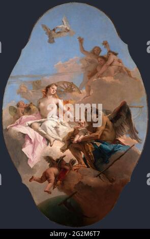 Giovanni Battista Tiepolo - un Allegorio con Venere e tempo Foto Stock