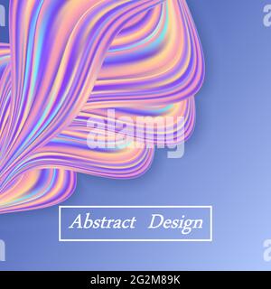 Arcobaleno pastello onda colore sfondo flusso. Rotazioni astratte colorate dell'arcobaleno per la progettazione di poster o banner. Illustrazione vettoriale Illustrazione Vettoriale