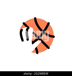 Basket. Logo vettoriale in grassetto Illustrazione Vettoriale