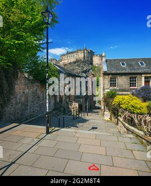 Scene classiche di Edimburgo in primavera Foto Stock