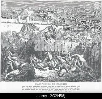 Gustave Doré - David attacca Ammoniti Foto Stock