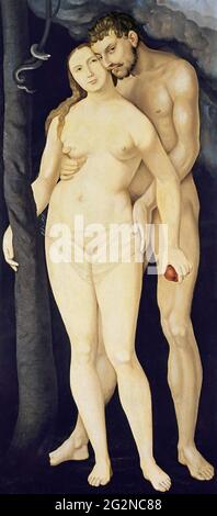 Hans Baldung Grien - Adamo ed Eva Foto Stock