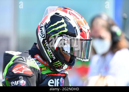 Misano Adriatico, Italia. 12 giugno 2021. NÂ°1 Jonathan Rea Kawasaki Racing Team WorldSBK durante la UEFA Euro 2020, Gruppo A, partita di calcio, World Superbike - SBK a Misano Adriatico, Italia, Giugno 12 2021 Credit: Independent Photo Agency/Alamy Live News Foto Stock