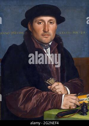 Hans Holbein il giovane - Ritratto di un giovane uomo d'affari Foto Stock