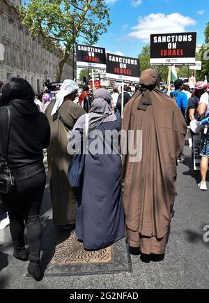 Whitehall, Londra, Regno Unito. 12 giugno 2021. Protesta per la Palestina su Whitehall. Credit: Matthew Chpicle/Alamy Live News Foto Stock