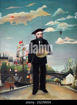 Henri Rousseau a.k.a le Douanier Rousseau - me Ritratto Paesaggio Foto Stock