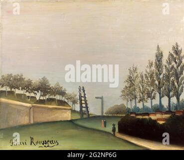 Henri Rousseau a.k.a le Douanier Rousseau - Vista delle fortificazioni a sinistra della porta di Vanves Foto Stock