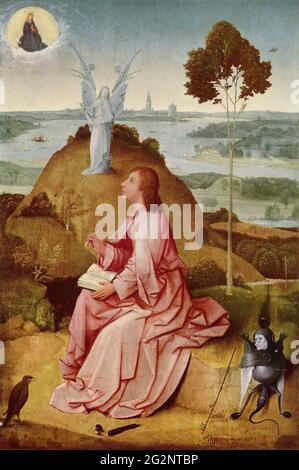 Hieronymus Bosch - San Giovanni Evangelista Patmos 1485 Foto Stock