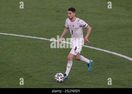 Roma, Italia, 11 giugno 2021. Jorginho d'Italia durante la partita dei Campionati europei UEFA 2020 allo Stadio Olimpico di Roma. Il credito immagine dovrebbe essere: Jonathan Moscrop / Sportimage Credit: Sportimage/Alamy Live News Foto Stock