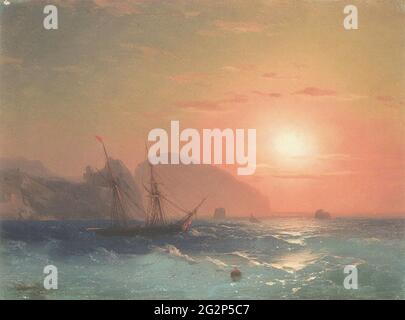 Ivan aïvazovski (1817-1900) - Visualizza Ayu Dag Crime 1868 Foto Stock