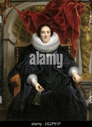 Jacob Jordaens - Ritratto di Catharina Behaghel Foto Stock