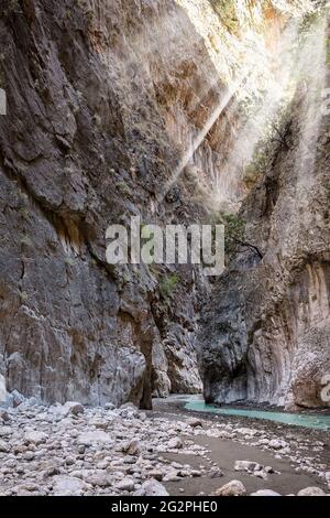 Canyon Saklikent nella provincia di Mugla, Turchia Foto Stock