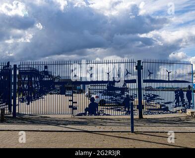 Blyth Quayside in Northumberland, Inghilterra, Regno Unito. Foto Stock