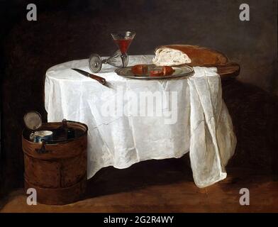 Jean Baptiste Simeon Chardin - la tovaglia bianca Foto Stock