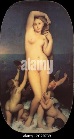 Jean-Auguste-Dominique Ingres - Venere Anadyomene 1848 Foto Stock