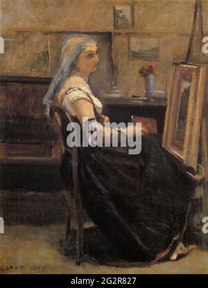Jean-Baptiste-Camille Corot - Artist S Studio 1870 Foto Stock