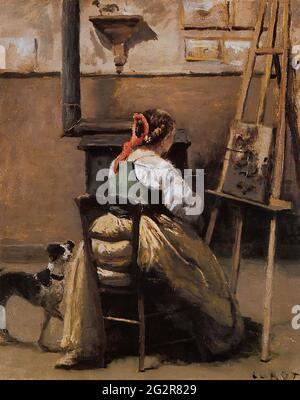 Jean-Baptiste-Camille Corot - Artist S Studio C 1868 Foto Stock
