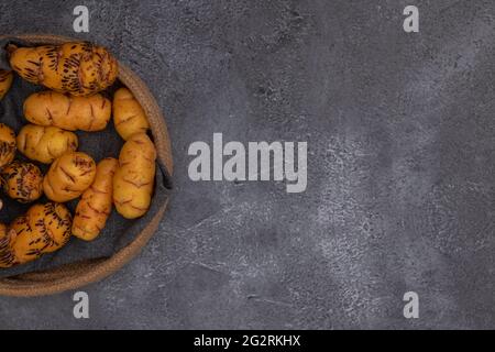 Oca, tubero utilizzato nella cucina peruviana e le Ande americane Foto Stock
