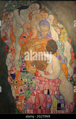 Dettaglio, morte e vita (1910/1915), Gustav Klimt. Leopold Museum, Vienna. Austria Foto Stock