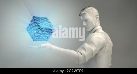 Marketing online utilizzando Digital Multimedia come concetto tecnologico Foto Stock