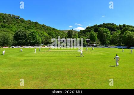 Bridgeholme Cricket Club, Stoodley Pike, Calderdale, West Yorkshire Foto Stock