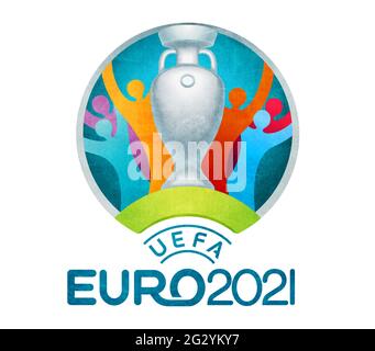 Logo del torneo UEFA EURO 2021 Foto Stock