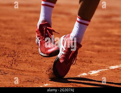 Parigi, fra. 15 giugno 2021. Paris, Roland Garros, French Open Day 15 13/06/2021 Novak Djokovic (SRB) Mens Final match Credit: Roger Parker/Alamy Live News Foto Stock