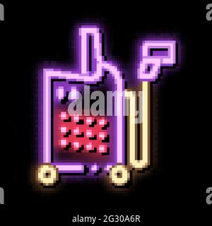 apparecchiatura elettronica per la depilazione dell'icona a incandescenza al neon Illustrazione Vettoriale