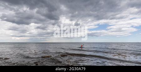 Paesaggio, si tratta di un lungomare da Kiel in Germania Foto Stock