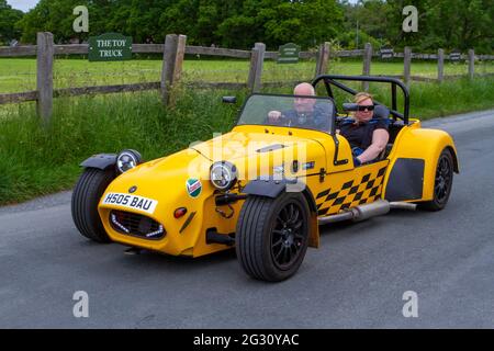1990 Tiger Super Cat E2 al 58th Annual Manchester to Blackpool Vintage & Classic Car Run l'evento è un ‘Touring Assembly’ Foto Stock