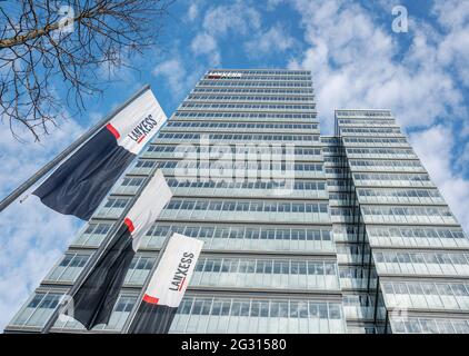 Lanxess Tower - sede centrale della German Specialty Chemicals Company - Colonia, Germania Foto Stock