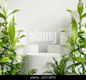 Display mockup podio con per la presentazione del prodotto, rendering 3D Foto Stock