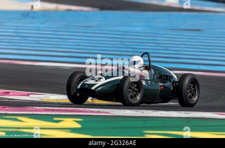 14 BAUDOIN Michel (fra), ooper T45- 1500cc in azione durante il Gran Premio di Francia Historique 2021, dal 11 al 13 giugno 2021 sul circuito Paul Ricard, a le Castellet, Francia - Foto / DPPI Foto Stock