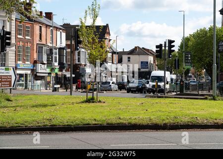 Scena di strada a Nottingham, Regno Unito Foto Stock