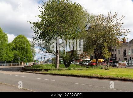 Scena di strada a Nottingham, Regno Unito Foto Stock