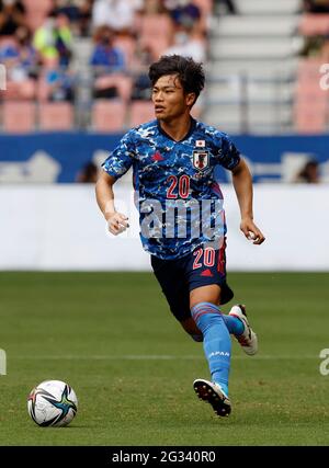 Stadio Toyata, Aichi, Giappone. 12 giugno 2021. REO Hatate (JPN), 12 GIUGNO 2021 - Calcio/Calcio : International friendly Match between U-24 Giappone 4-0 Giamaica at Toyata Stadium, Aichi, Giappone. Credit: AFLO/Alamy Live News Foto Stock