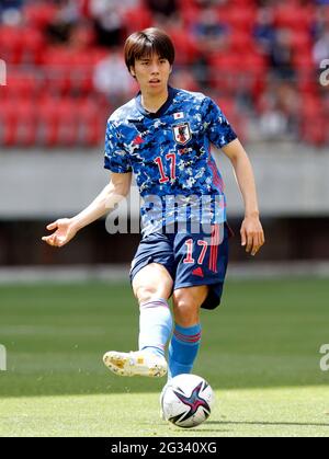 Stadio Toyata, Aichi, Giappone. 12 giugno 2021. Ao Tanaka (JPN), 12 GIUGNO 2021 - Calcio/Calcio : International friendly Match between U-24 Giappone 4-0 Giamaica at Toyata Stadium, Aichi, Giappone. Credit: AFLO/Alamy Live News Foto Stock