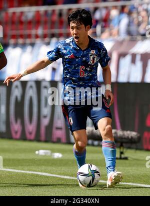 Stadio Toyata, Aichi, Giappone. 12 giugno 2021. Wataru Endo (JPN), 12 GIUGNO 2021 - Calcio/Calcio : International friendly Match between U-24 Giappone 4-0 Giamaica at Toyata Stadium, Aichi, Giappone. Credit: AFLO/Alamy Live News Foto Stock