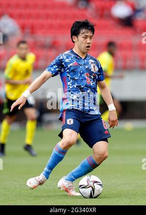 Stadio Toyata, Aichi, Giappone. 12 giugno 2021. Wataru Endo (JPN), 12 GIUGNO 2021 - Calcio/Calcio : International friendly Match between U-24 Giappone 4-0 Giamaica at Toyata Stadium, Aichi, Giappone. Credit: AFLO/Alamy Live News Foto Stock